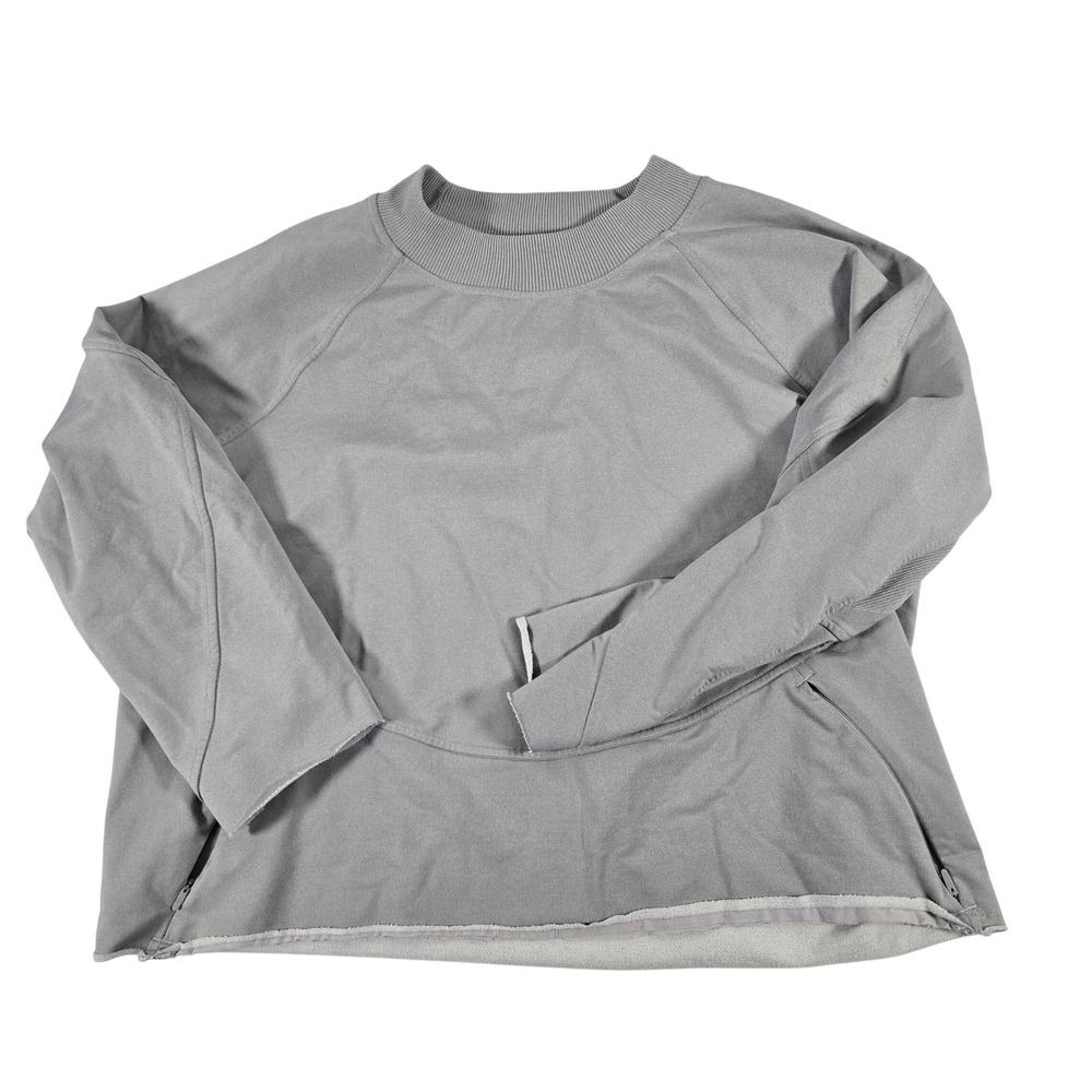 Lululemon city sweat crew‎ Softstreme Gathered Hem Pullover Grey LW3DAKS Size 10